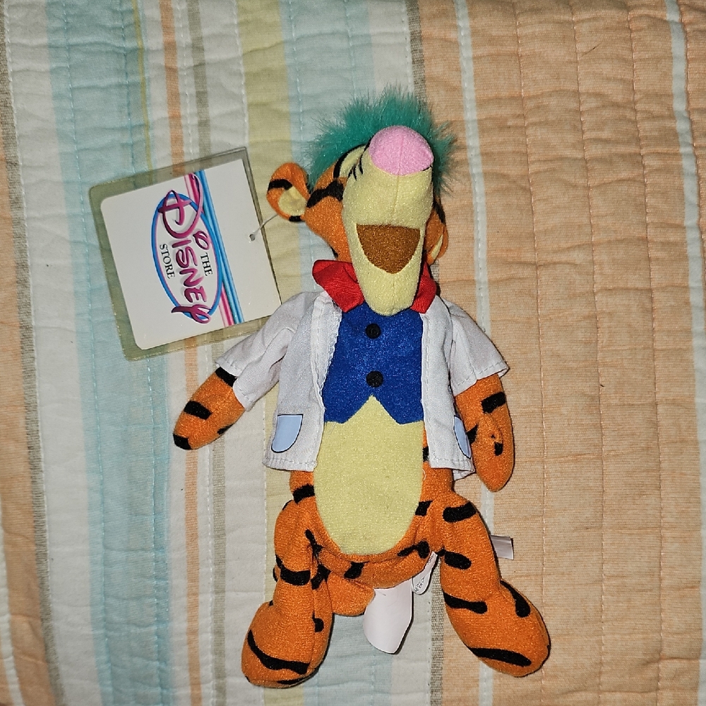 Retired Vintage - The Disney Store Exclusive Mini Bean Bag Mad Scientist Tigger